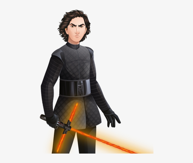 Star Wars Forces Of Destiny Logo And Rey Kylo Ren Chatacters - Star Wars Forces Of Destiny Kylo Ren, transparent png download