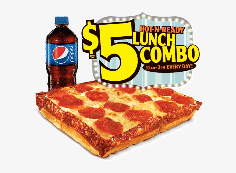 Little Caesars Lunch Combo - Little Caesars 4 Slice Deep Dish, transparent png download