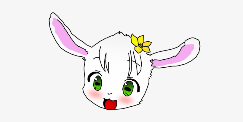 Face Mammal Pink Nose Vertebrate Cartoon Head Rabbit - Cat, transparent png download