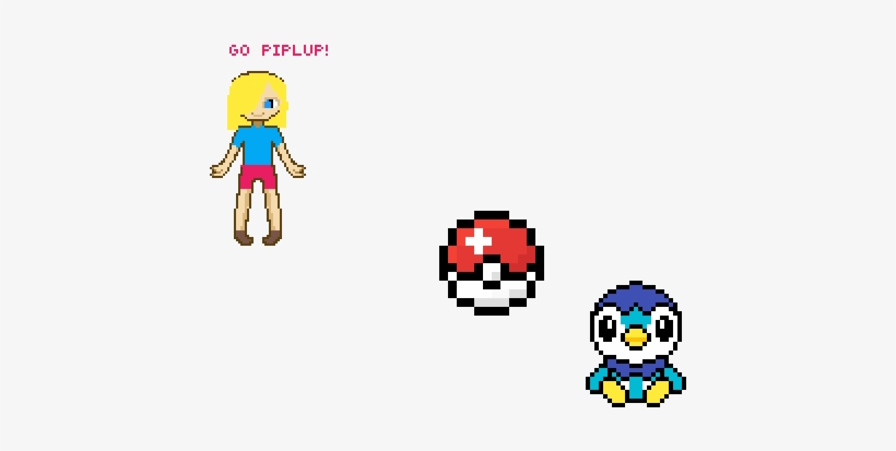 Go Piplup - 8 Bit Pokeball, transparent png download