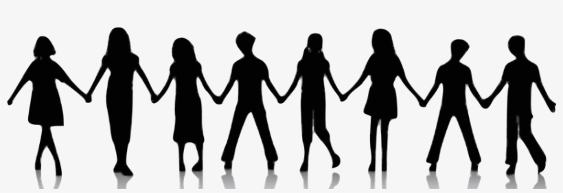 Silhouettes Holding Hands, transparent png download