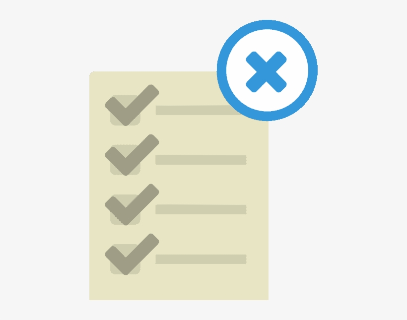 Survey Icon With Unsuccessful Status - V Sign, transparent png download