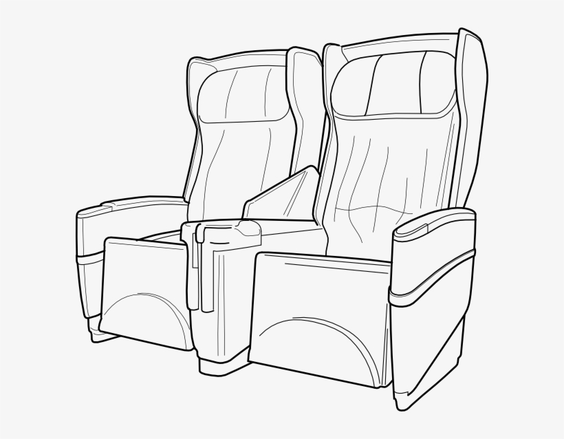 Aircraft Seating Clip Art - Airplane Seat Clip Art, transparent png download