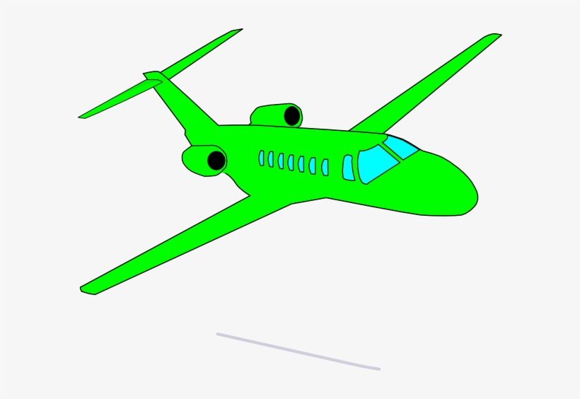 Svg Royalty Free Library Green Plane Clip Art At Clker - Clip Art Green Aiplane, transparent png download