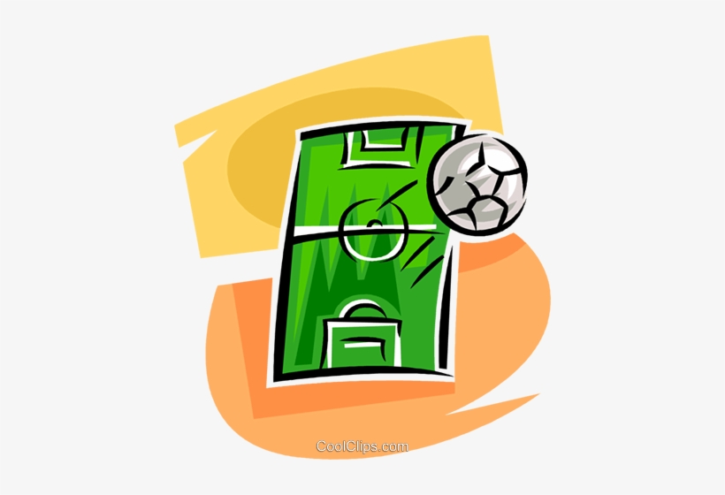Soccer Field And Ball Royalty Free Vector Clip Art - Illustration, transparent png download