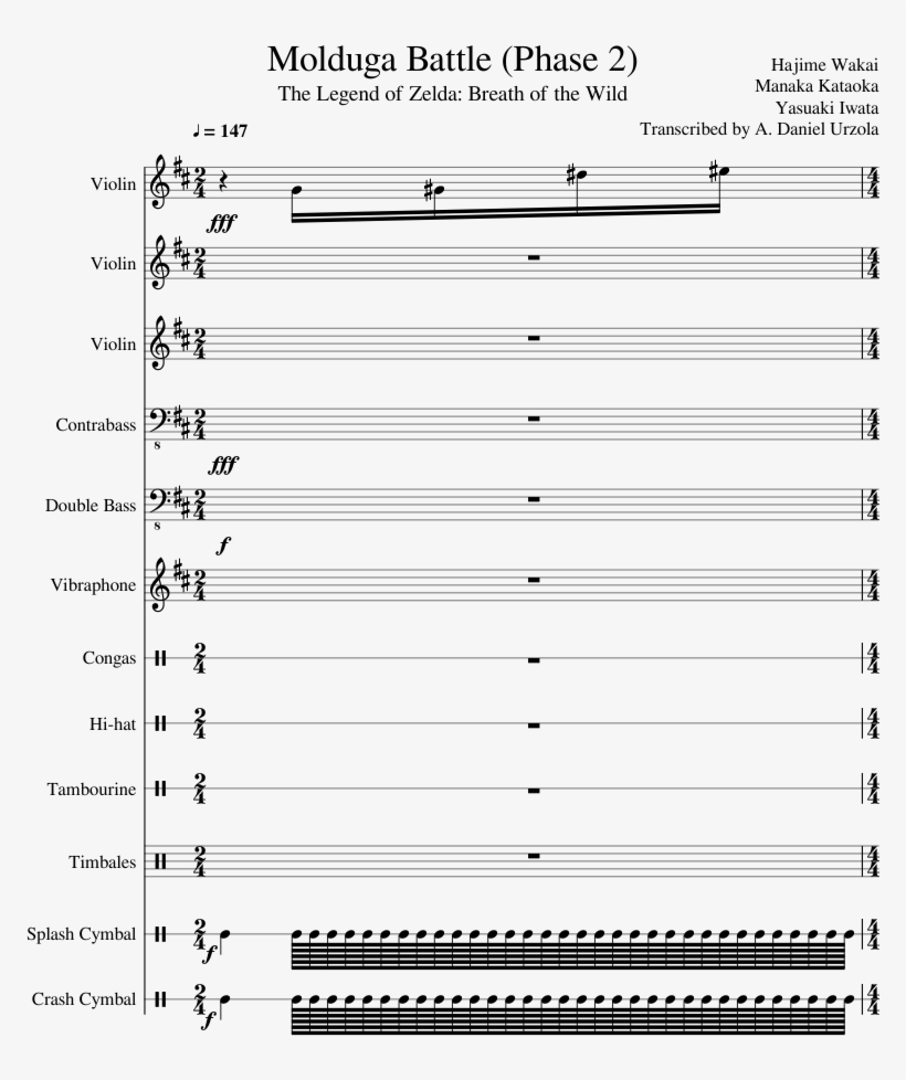 Molduga Battle Sheet Music Composed By Hajime Wakai - Composer, transparent png download
