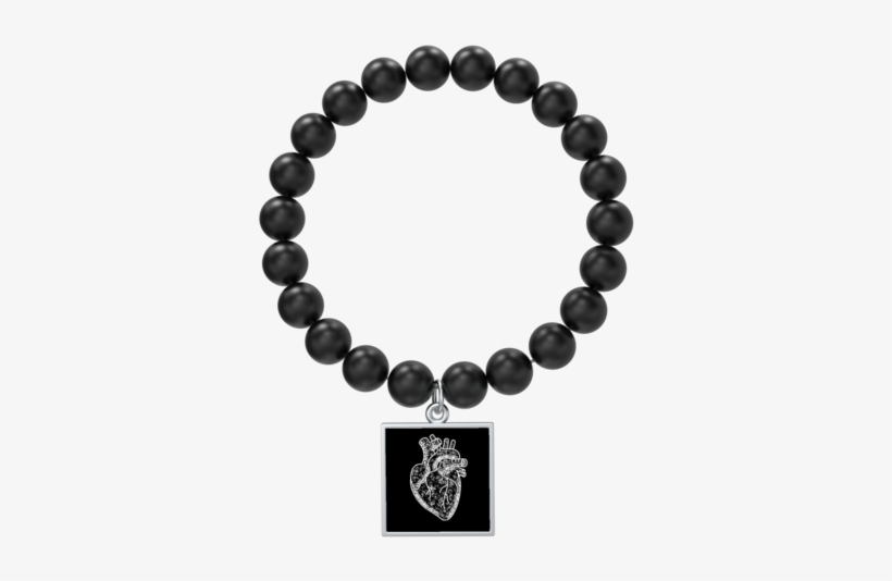 Anatomical Heart Bead Bracelet - 8mm Rose Quartz Bracelet, transparent png download