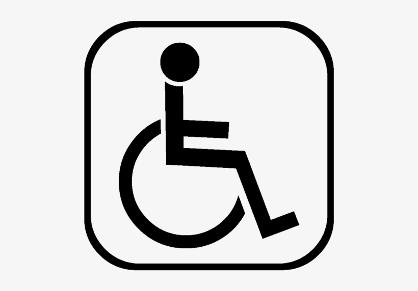 Parking With A Wheelchair - Wheelchair Accessible Sign Black And White, transparent png download