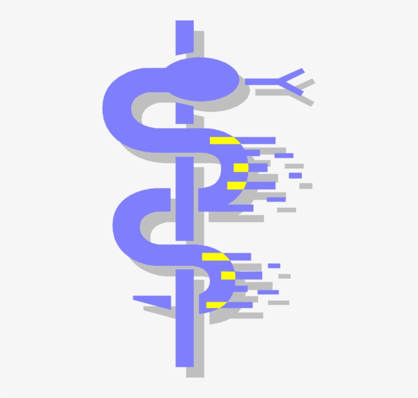Vector Illustration Of Rod Of Asclepius Symbol For - Rod Of Asclepius, transparent png download
