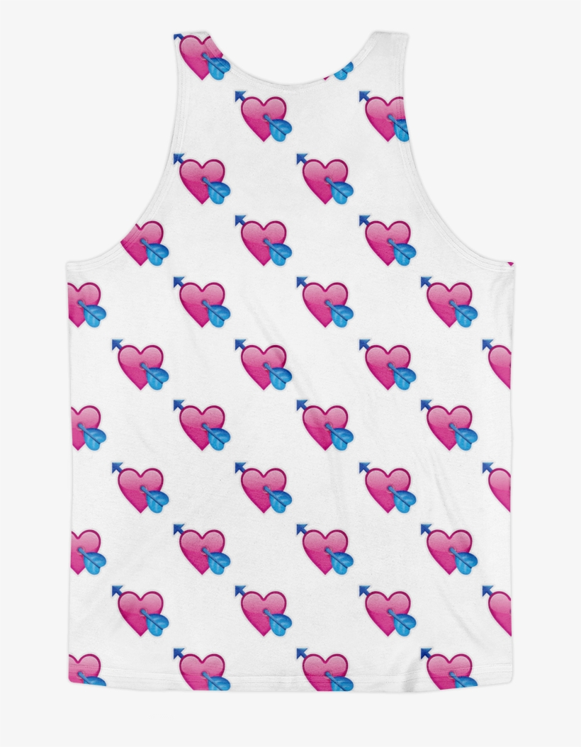 All Over Emoji Tank Top - Schwarzes Herz, transparent png download