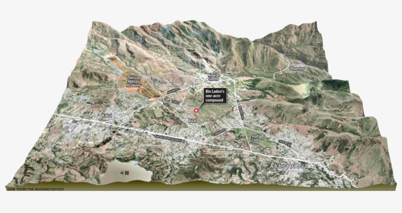 Map - - Osama Bin Laden Map, transparent png download