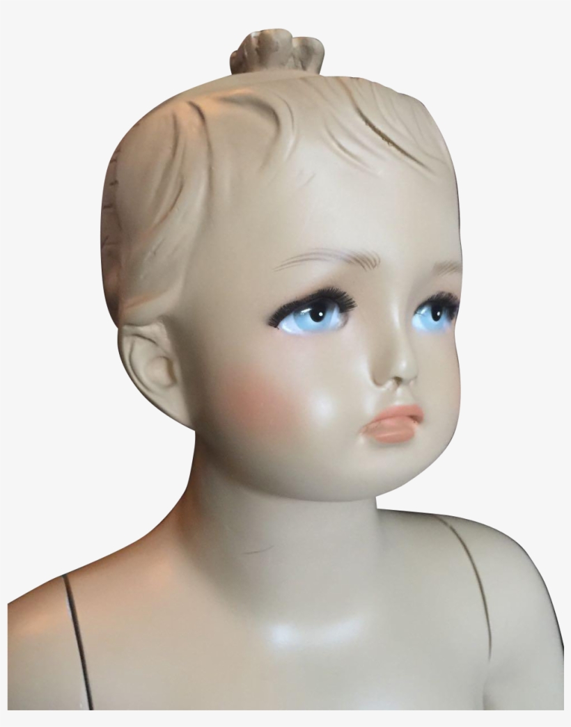 Vintage 35" Little Girl Child Mannequin Doll Molded - Child, transparent png download