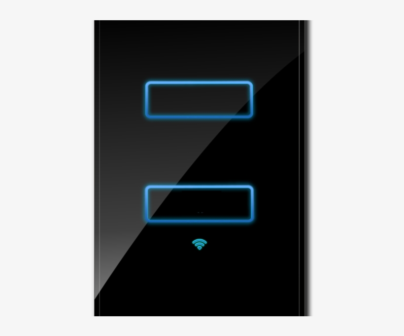 Two Gang Switch Black - Neon Light Switch Black, transparent png download