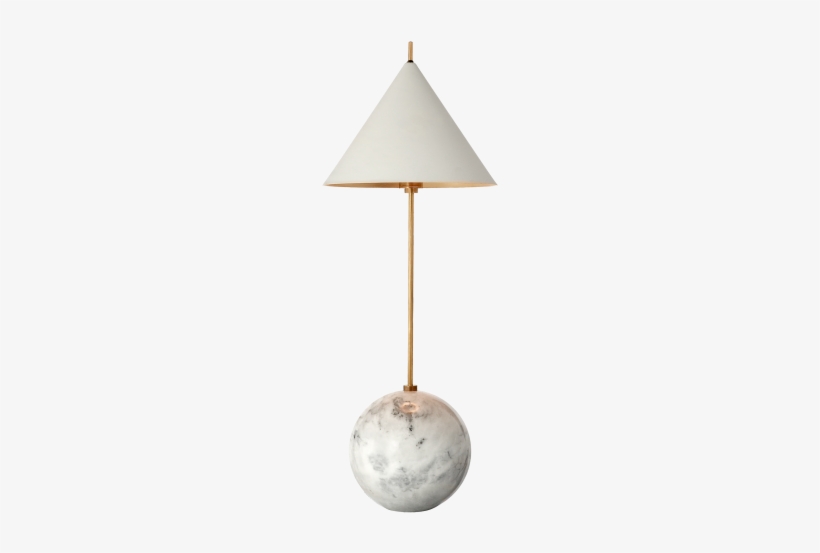 Cleo Orb Base Accent Lamp In Antique-burnished Brass - Visual Comfort Kw3118ab/wht Kelly Wearstler Cleo 21, transparent png download