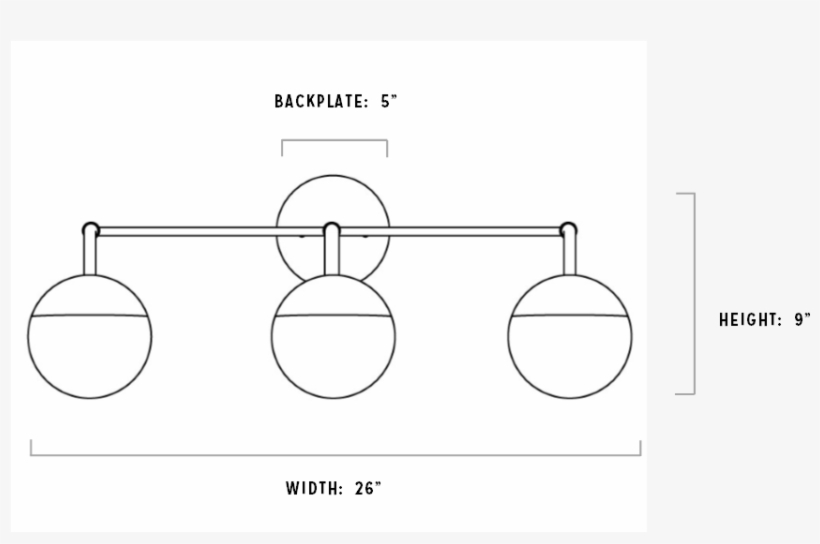 3 Orb Vanity Light - Light, transparent png download