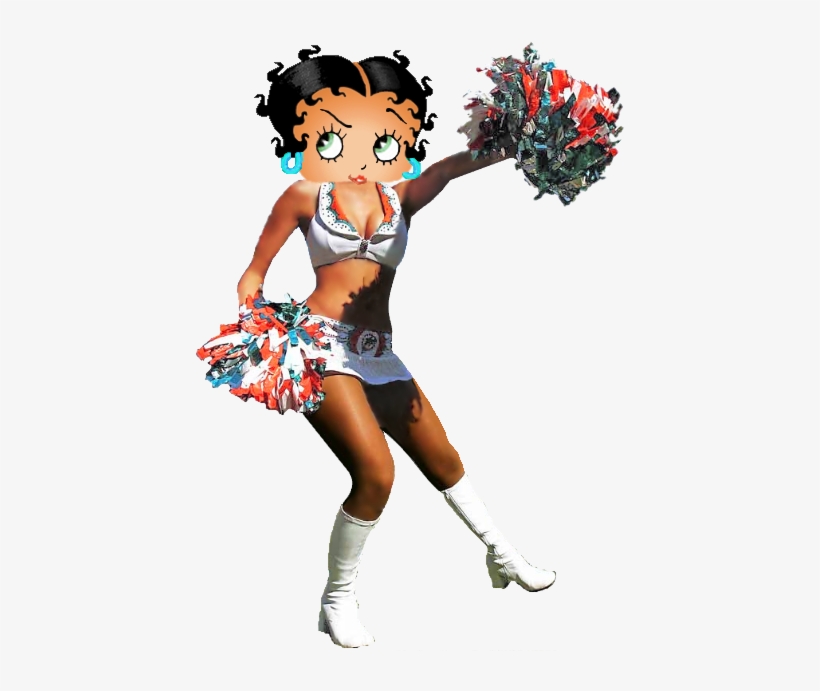 Betty Boop Dolphins Cheerleader Photo Bettyboopdolphins - Betty Boop Miami Dolphins, transparent png download