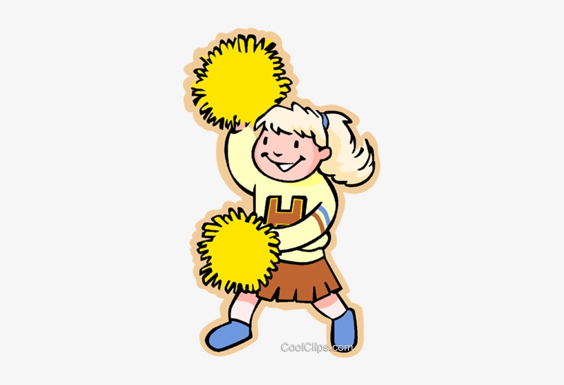 Girl Cheer Leader Royalty Free Vector Clip Art Illustration - Cheerleading, transparent png download