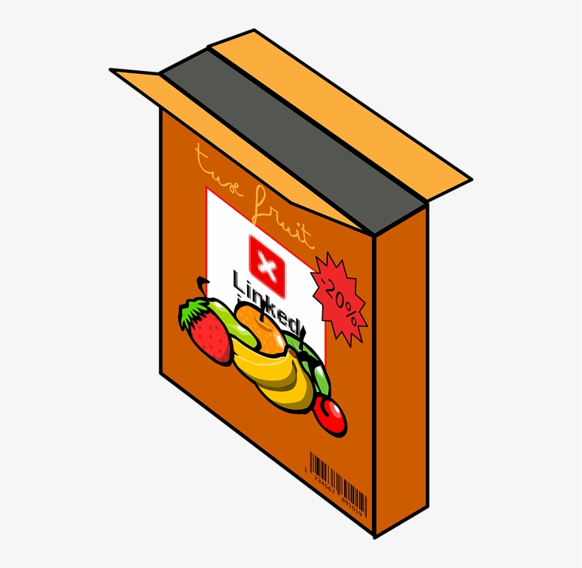 Cereal Box Bananas - Cereal Box Clip Art, transparent png download