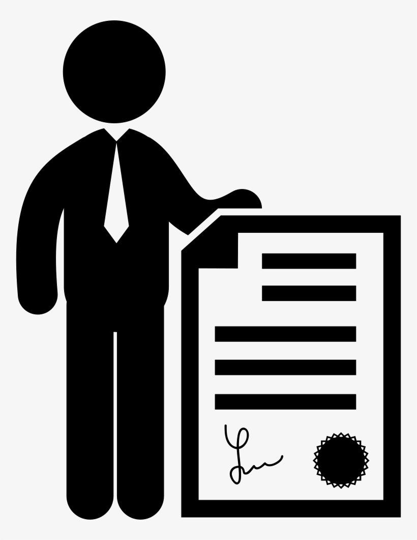 Graduate On Business With Certificate Comments - Certificate Of Occupancy License Icons, transparent png download