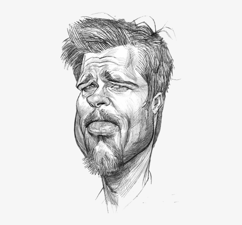 Caricatures Brad Pitt, transparent png download