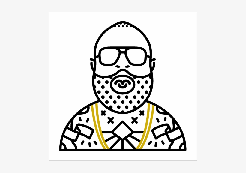 Part Of The 'parental Advisory' Series By Others - Rick Ross Line Drawing, transparent png download