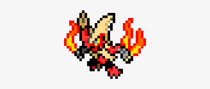 Mega Blaziken - Mega Blaziken Pixel Art, transparent png download
