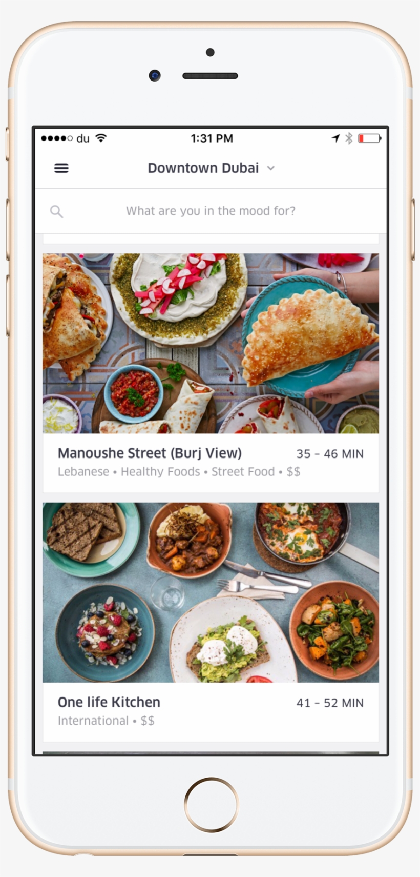 2 Choosing Food On The App - Uber Eats Dubai, transparent png download