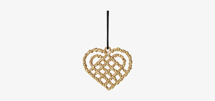Christmas Heart H7 Gold Plated Karen Blixen - Rosendahl Woven Heart H, transparent png download