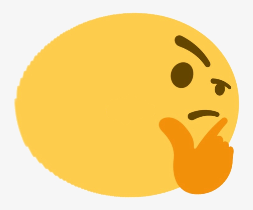 Fat Think - Thinking Emoji, transparent png download