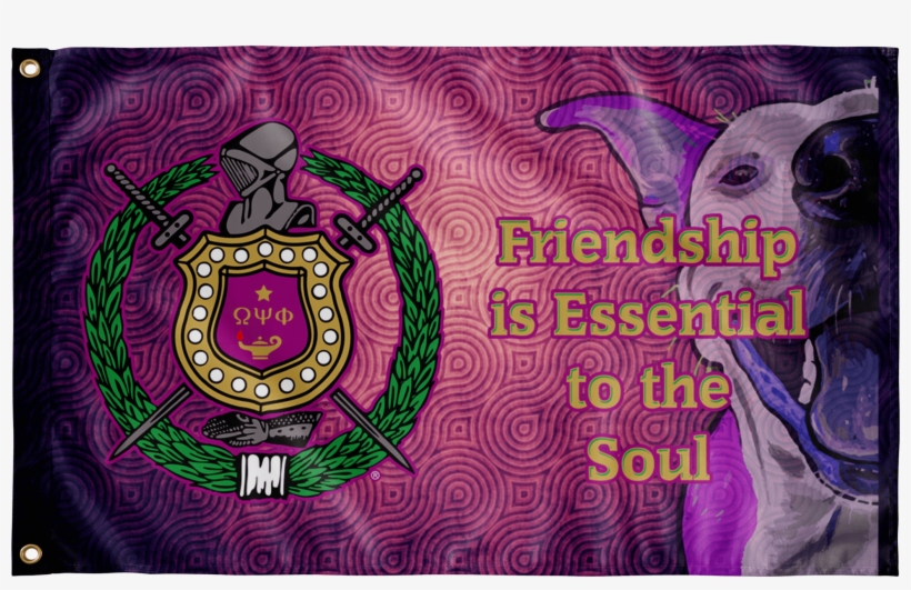 Omega Psi Phi Slogan Flag - Illustration, transparent png download