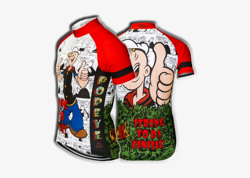 Popeye "strong To Da Finish" Cycling Jersey - Cycling, transparent png download