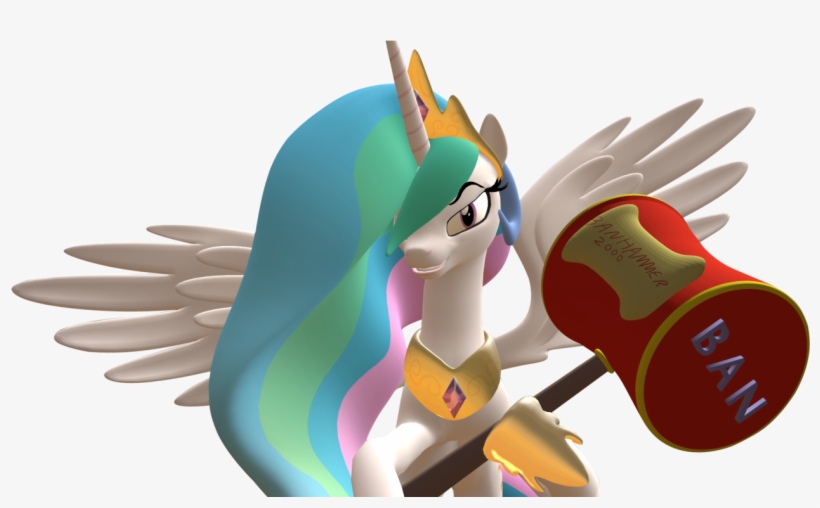 3d, Alicorn, Artist - Unicorn Ban Hammer, transparent png download