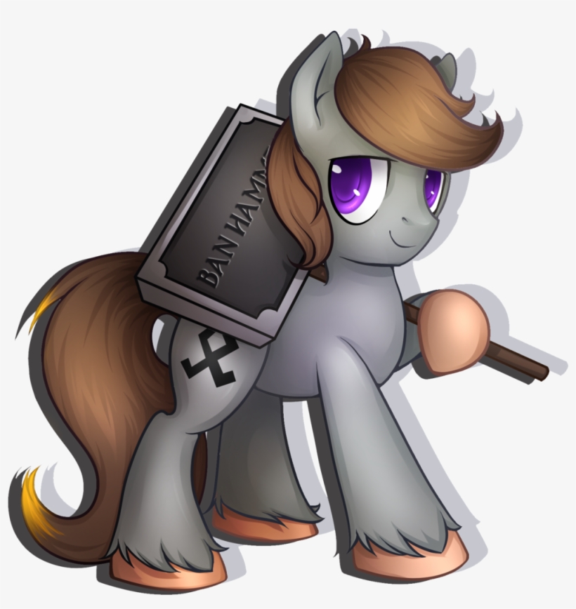 Pingwinowa, Banhammer, Earth Pony, Futhark, O, Oc, - Mlp Ban Hammer, transparent png download