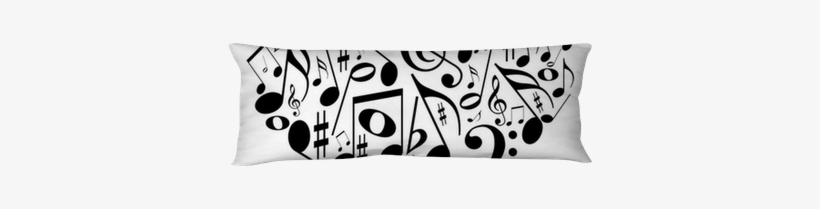 Coração Com Notas Musicais - Dibujos Con Signos Musicales, transparent png download