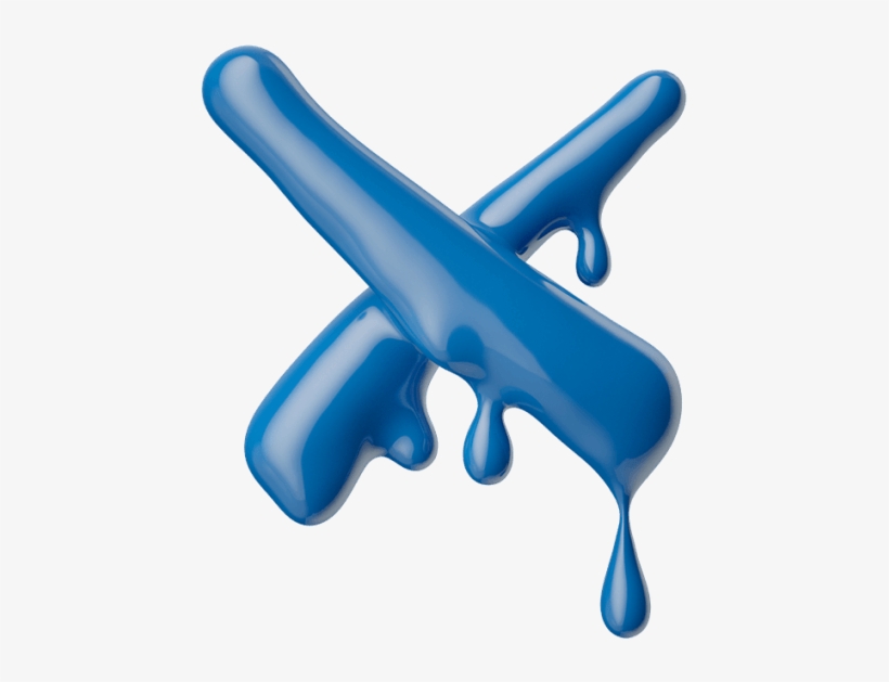Blue 3d Liquid Melting Font - Liquid, transparent png download