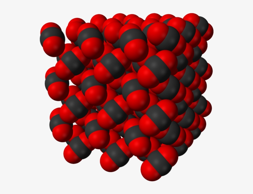 619px Carbon Dioxide Crystal 3d Vdw - Carbon Dioxide Solid Molecule, transparent png download