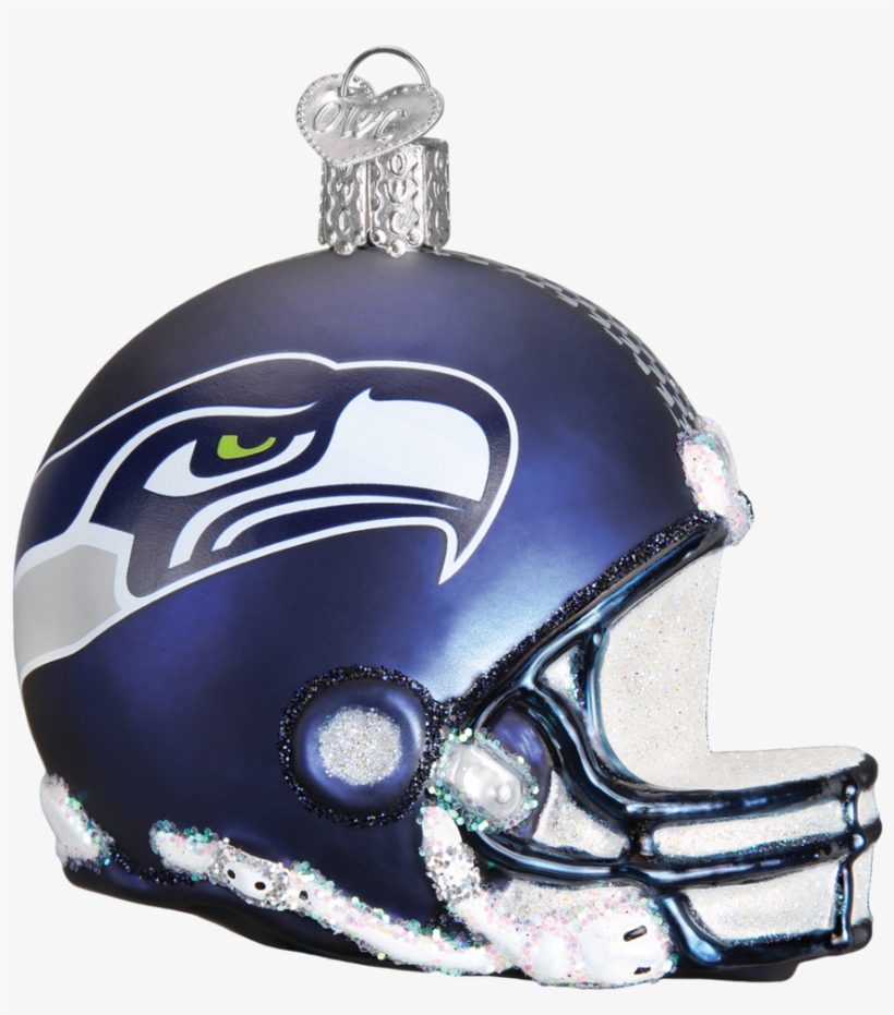 Seattle Seahawks Helmet Ornament - Seattle Seahawks Glass Helmet Ornament, transparent png download
