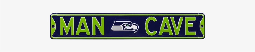 Seattle Seahawks “man Cave” Authentic Street Sign - Seattle Seahawks Man Cave Street Sign, transparent png download