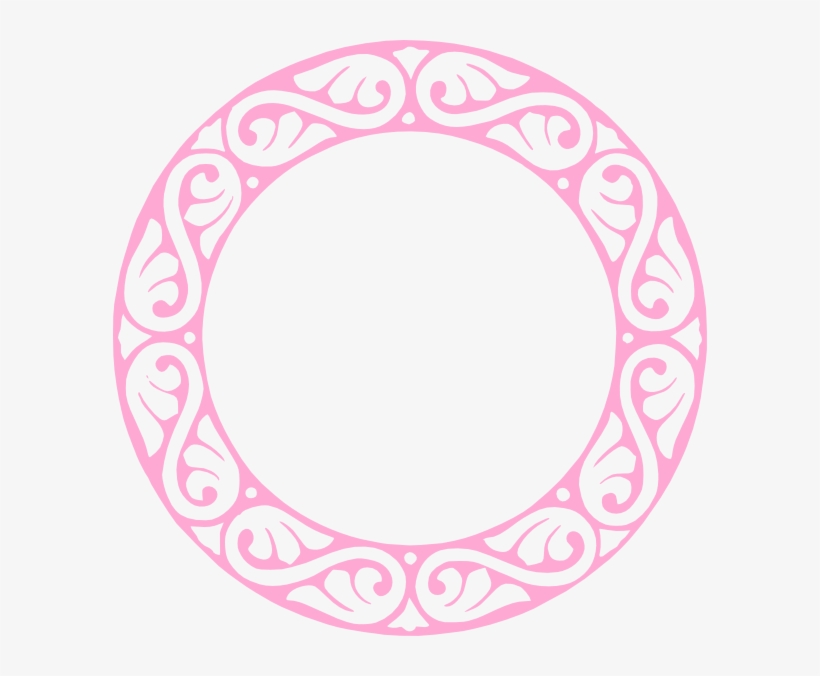 Pink Ornamental Circle Clip Art At Clker - Letter K Monogram Png, transparent png download