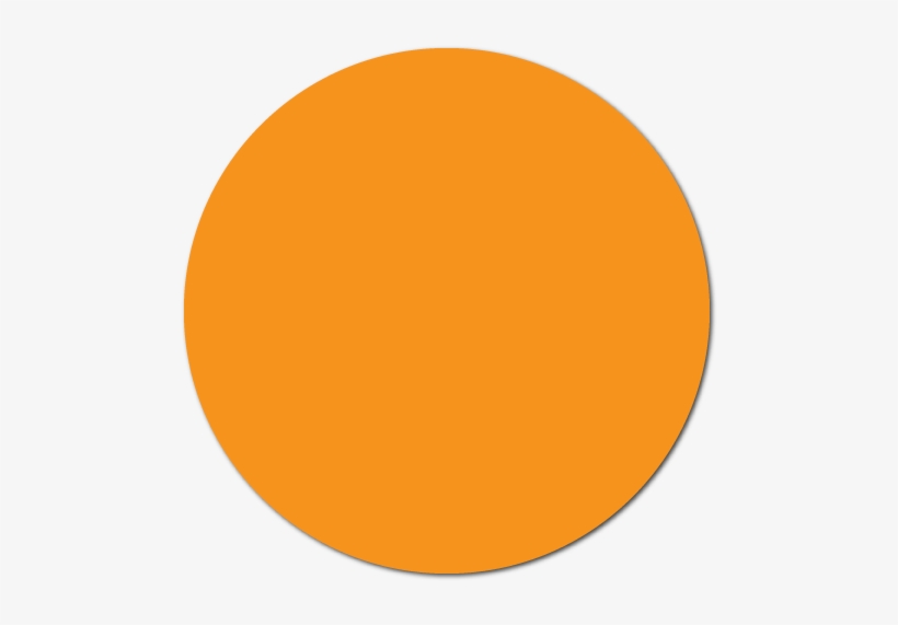 5" Orange Thermal Transfer Circle Stickers - Orange Circle, transparent png download