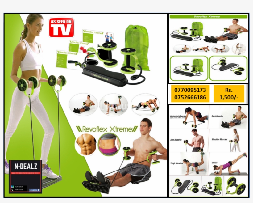 Revoflex Extreme As Seen On Tv - Jern Revoflex Xtreme Home Gym + Free Body Fat Caliper, transparent png download