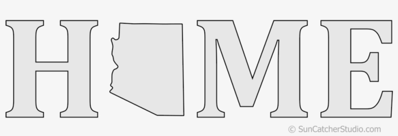 Arizona Home Stencil Pattern Shape State Stencil Clip - Pattern, transparent png download