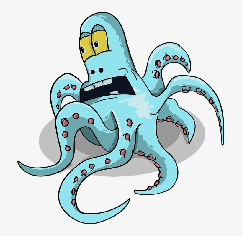 Octopus, Character, Cartoon - Octopus Spot The Difference, transparent png download