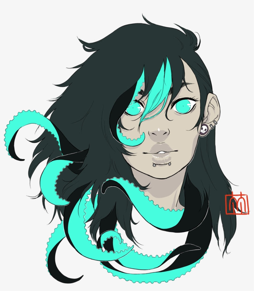 #octopus #tentacles #originalcharacter #art She Was - Cartoon, transparent png download