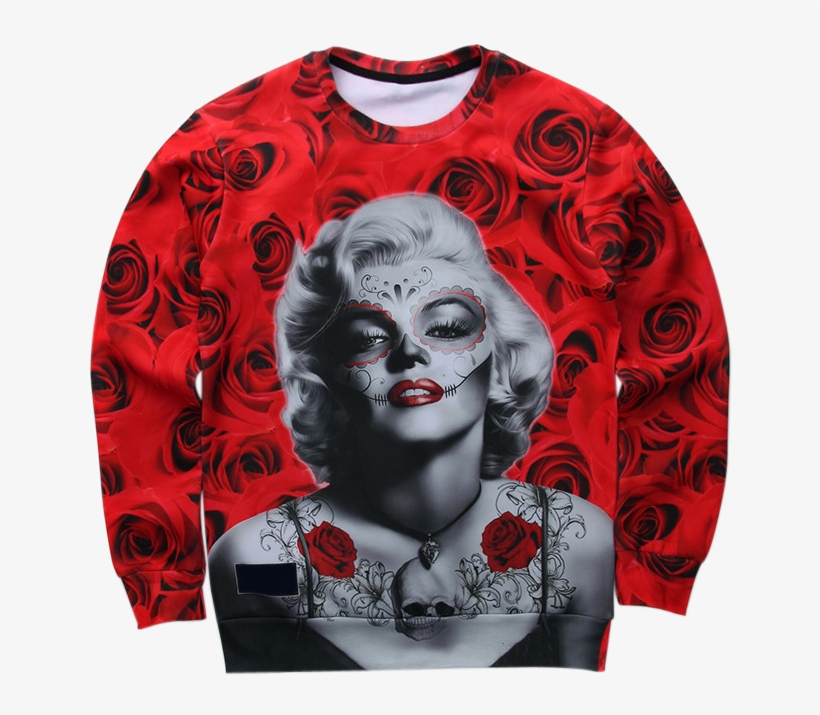 Mens Marilyn Monroe Sweatshirt, transparent png download
