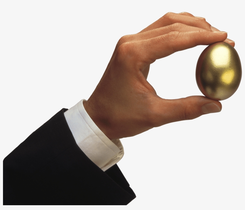 Golden Egg - Hand Holding Egg Png, transparent png download