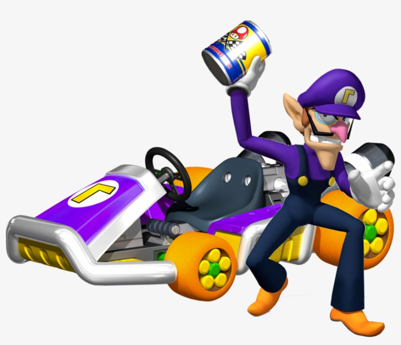 Mk7 Waluigi - Mario Kart 8 Deluxe Lakitu Png, transparent png download