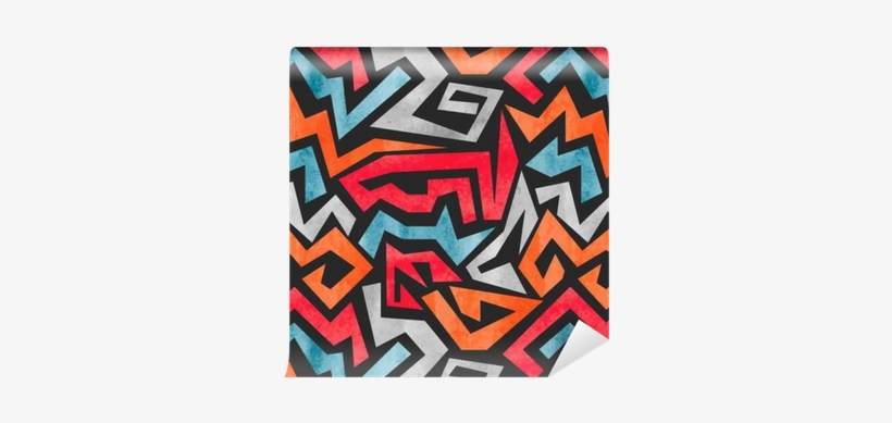 Watercolor Graffiti Seamless Pattern - Wallpaper, transparent png download