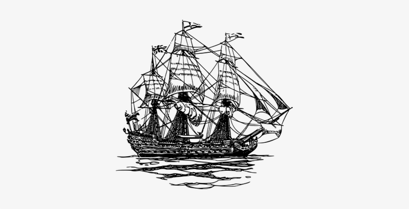 Ship, Boat, Pirate, Clipper, Sail - Nautical Ship Throw Blanket, transparent png download