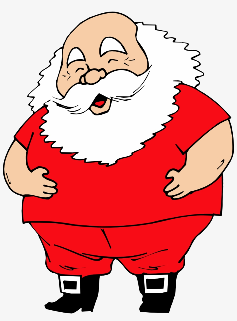 Santa Claus Sledge Clipart, Vector Clip Art Online, - Santa Claus Without A Hat, transparent png download